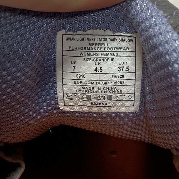 Merrell Ortholite Avian Light Ventilator Women's Hiking Shoes Size 7 - Picture 13 of 16